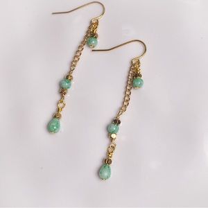 19. Blue Glass Dangle Earrings